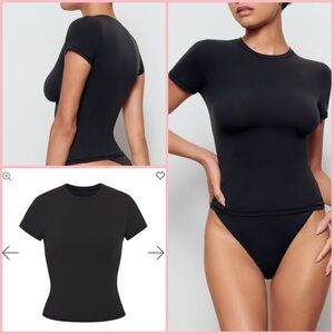 SKIMS Fits Everybody Short Sleeve T-shirt in Onyx NWT